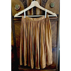Anthropologie Nomad Boho Fairy Pleated Satin Mini Skirt Women Size XXS Holiday